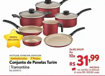 Le Biscuit Conjunto de panelas turim tramontina antiaderente 7 peças oferta