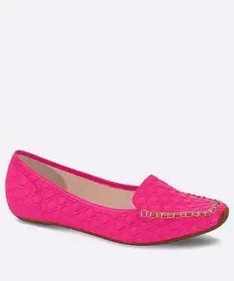 Mocassim feminino bico redondo matelassê moleca