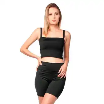 C&A Conjunto bermuda e top fitness feminino part.b preto oferta