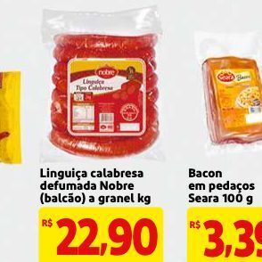 Mercado Extra Linguiça calabresa oferta