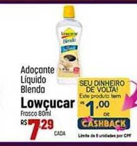 Muffato Adoçante liquido blenda lowçucar oferta