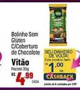 Muffato Bolinho sem gluten c cobertura de chocolate vitão oferta
