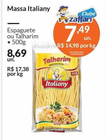 Zaffari Massa italiany oferta