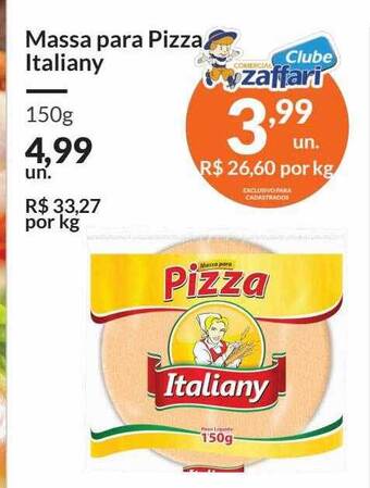 Zaffari Massa para pizza italiany oferta