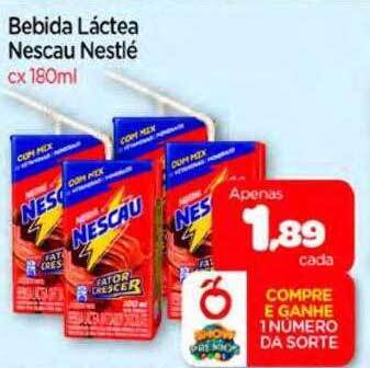 Nordestão Bebida lactea nescau nestlé oferta