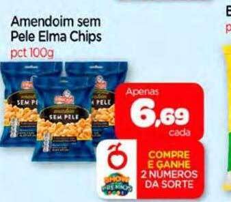 Nordestão Amendoim sem pele elma chips oferta