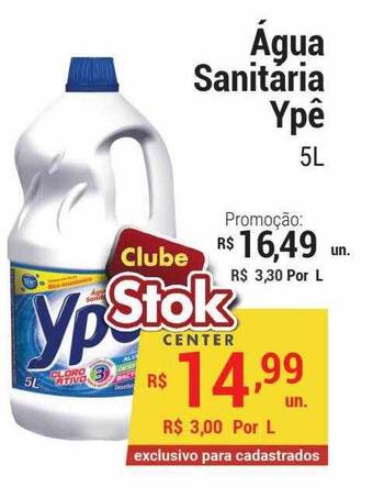 Stok Center Água sanitaria ypê oferta