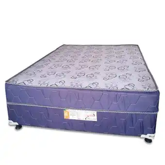 Cama box casal topázio romance com molas bonnel azul marinho