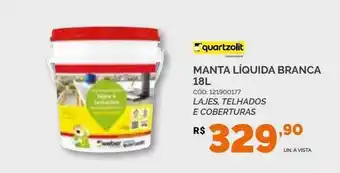 Manta líquida branca quartzolit
