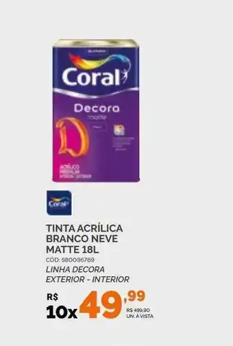 Carajás Tinta acrílica branco neve matte oferta