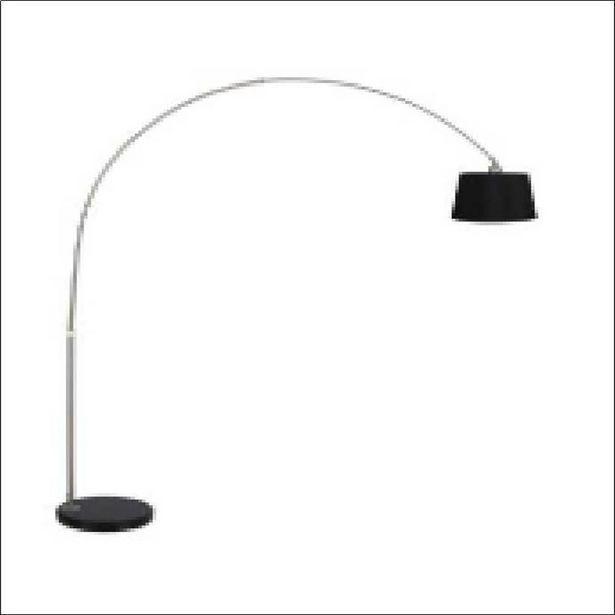 Luminária fortec de piso arco preto e27 luminária fortec de piso arco