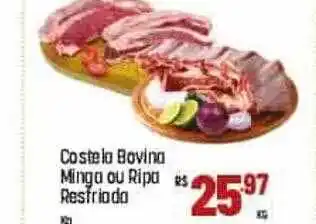 Muffato Costela bovina minga ou ripa resfriada oferta