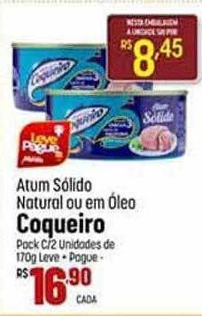 Atum sólido natural ou em óleo coqueiro