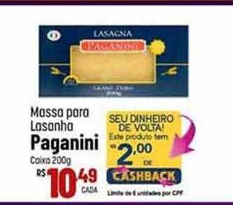 Muffato Massa para lasanha paganini oferta