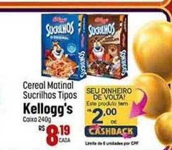 Muffato Cereal matinal sucrilhos tipos kellogg's oferta