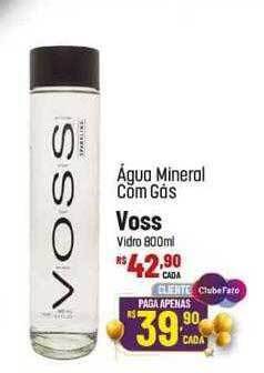 Muffato Agua mineral com gas voss oferta