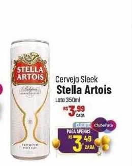 Cerveja sleek stella artois