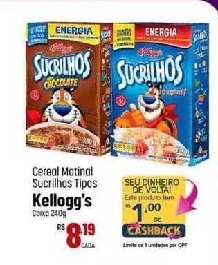 Muffato Cereal matinal sucrilhos tipos kellogg's oferta