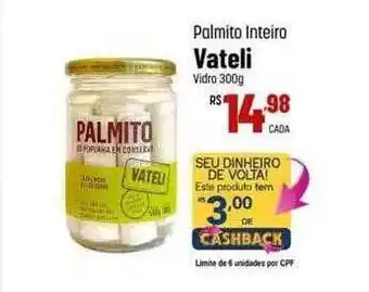 Palmito inteiro vateli