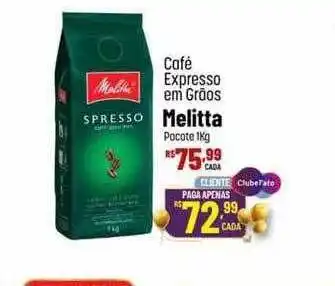 Muffato Café expresso em grãos melitta oferta
