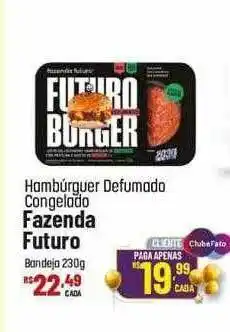 Hambúrguer defumado congelado fazenda futuro