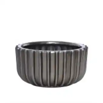 Ferreira Costa Vaso decorativo de cerâmica 10cm canelado  oferta