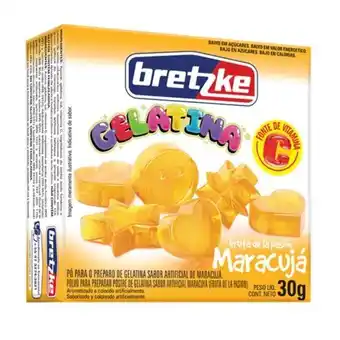 Gelatina em pó bretzke maracujá caixa 30g