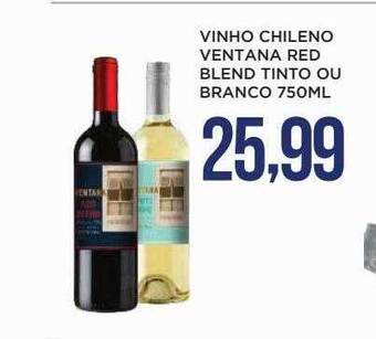 Apoio Mineiro Vinho chileno ventana red blend tinto ou branco oferta