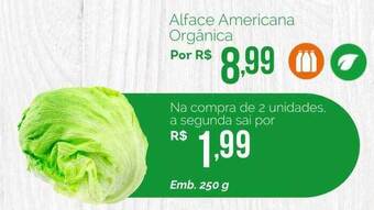 Oba Hortifruti Alface americana orgânica oferta