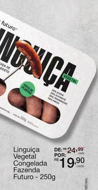 Mambo Linguiça vegetal congelada fazenda futuro oferta