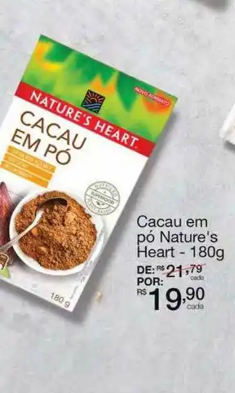 Cacau em pó nature's heart
