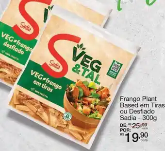 Mambo Frango plant based em tiras ou desfiado sadia oferta