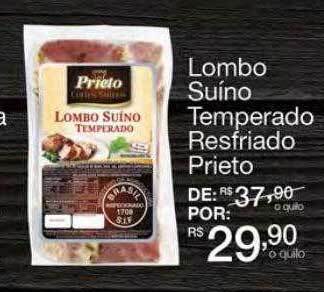 Lombo suino temperado resfriado prieto