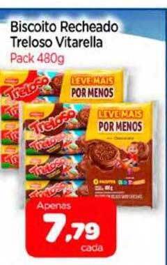 Nordestão Biscoito recheado treloso vitarella oferta