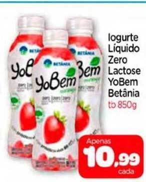 Nordestão Iogurte líquido zero lactose yobem betânia oferta
