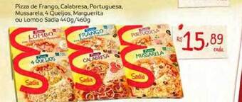 Nordestão Pizza de frango calabresa portuguesa mussarela 4 queijos marguerita ou lombo sadia oferta