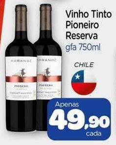 Vinho tinto pioneiro reserva