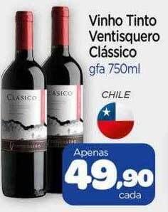 Nordestão Vinho tinto ventisquero clássico oferta