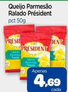 Nordestão Queijo parmesão ralado président pct oferta
