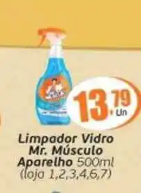 Limpador vidro mr. músculo aparelho