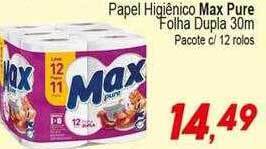 Papel higiênico max pure folha dupla