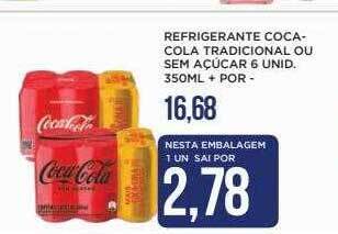 Apoio Mineiro Refrigerante coca-cola tradicional ou sem açúcar 6 oferta