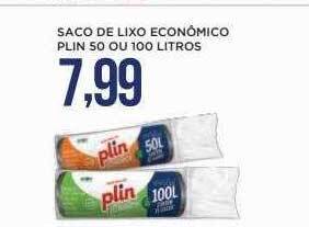 Saco de lixo econômico plin 50 ou 100 litros