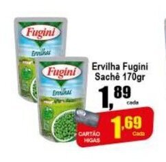 Higa's Supermercado Ervilha Fugini Sache 170g oferta