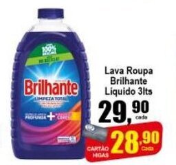 Higa's Supermercado Lava roupa Brilhante Liquido 3L oferta
