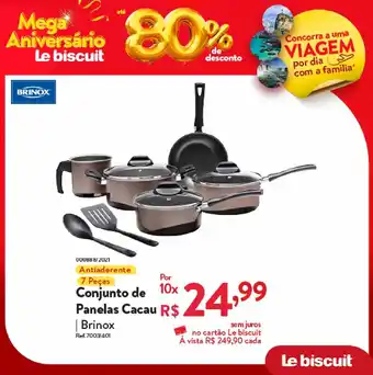 Le Biscuit Conjunto de panelas cacau brinox oferta