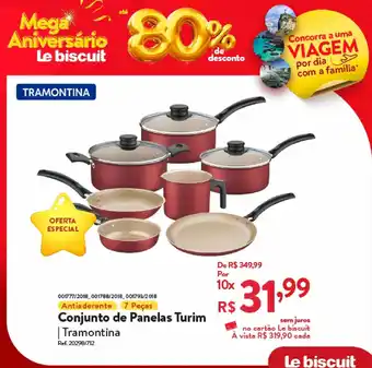 Le Biscuit Conjunto de panelas turim tramontina oferta