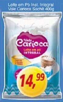 Supermercados Guanabara Leite em po Inst. Integral Vale Carioca sache 400g oferta