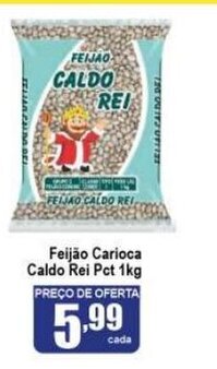 Higa's Supermercado Feijao Carioca Caldo Rei pct 1kg oferta