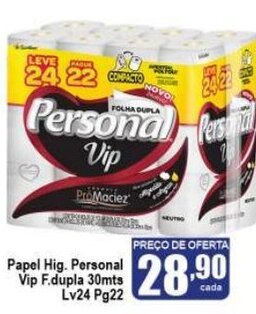 Higa's Supermercado Papel Hig. personal Vip F.dupla 30mts L24 Pg22 oferta